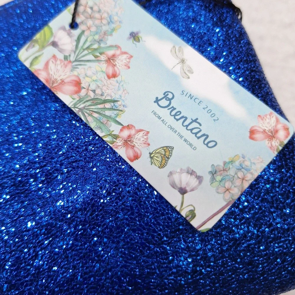Brentano Crossbody Bag Womens Small Royal Blue Glitter CJ21118 Evening Sparkle